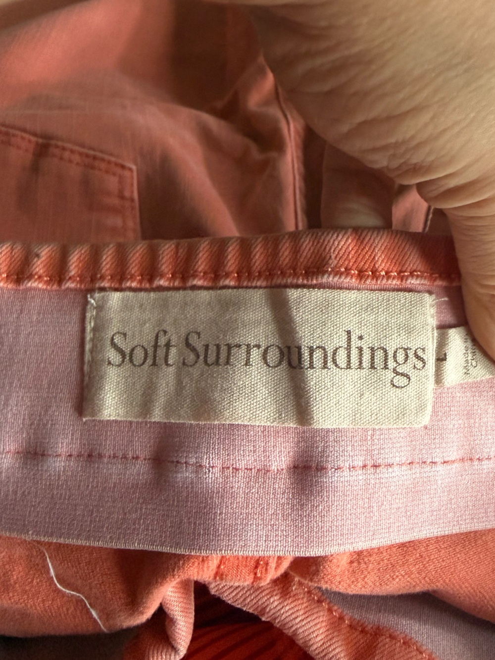Soft Surroundings Coral Straight-Leg Pants Size Large - Picture 2 of 3